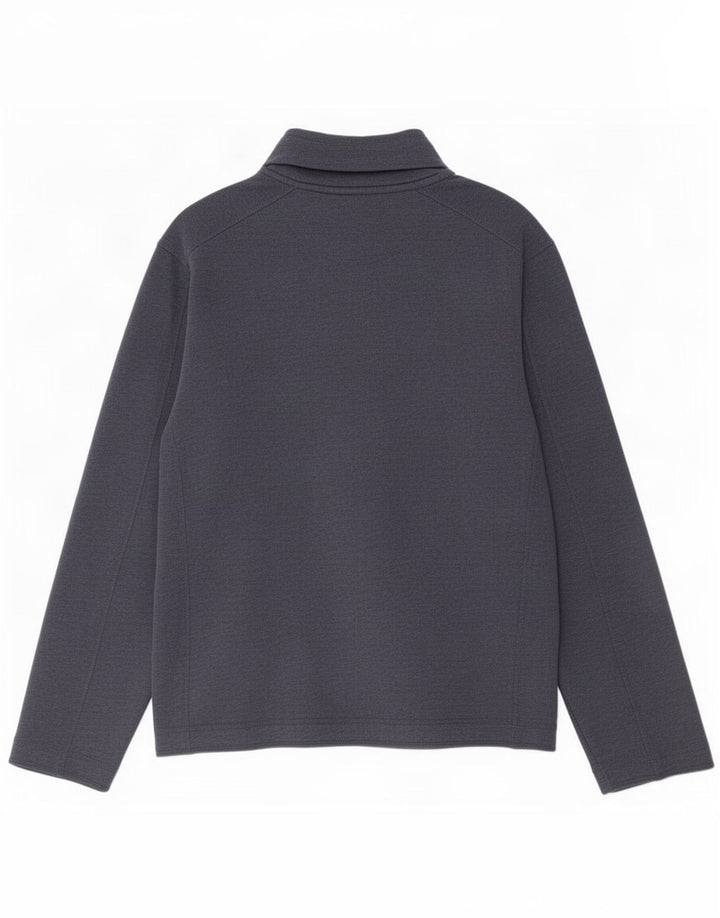 Weird Fish Mens Zip Neck Sweatshirt Jumper XL Navy Blue Cotton