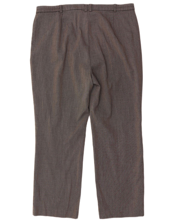 Marks & Spencer Womens Suit Trousers UK 14 Large W34 L27 Grey Spotted