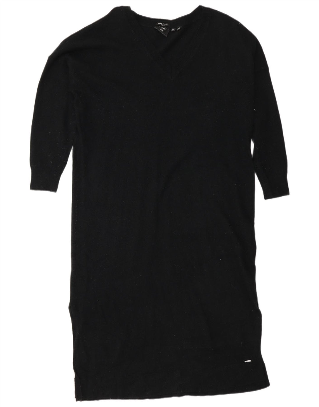 Superdry Womens Jumper Dress UK 14 Large Black Wool