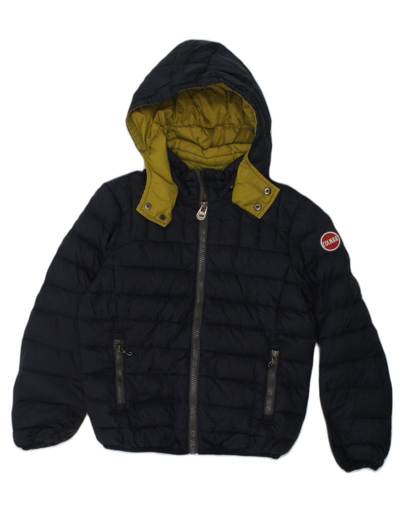 COLMAR Boys Hooded Padded Jacket 7-8 Years Navy Blue | Vintage Colmar | Thrift | Second-Hand Colmar | Used Clothing | Messina Hembry 