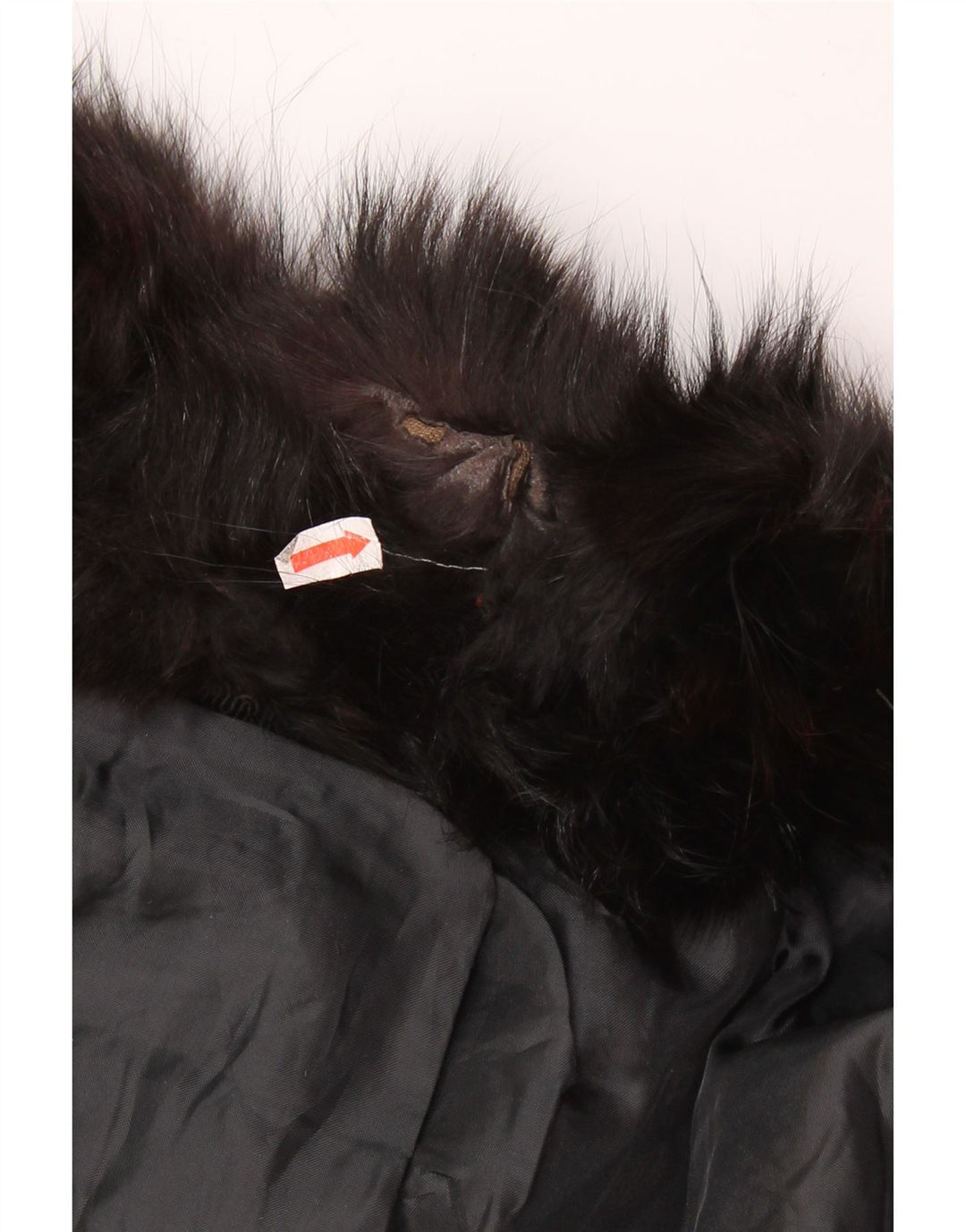 Vintage Womens Fur Leather Jacket UK 14 Medium Black