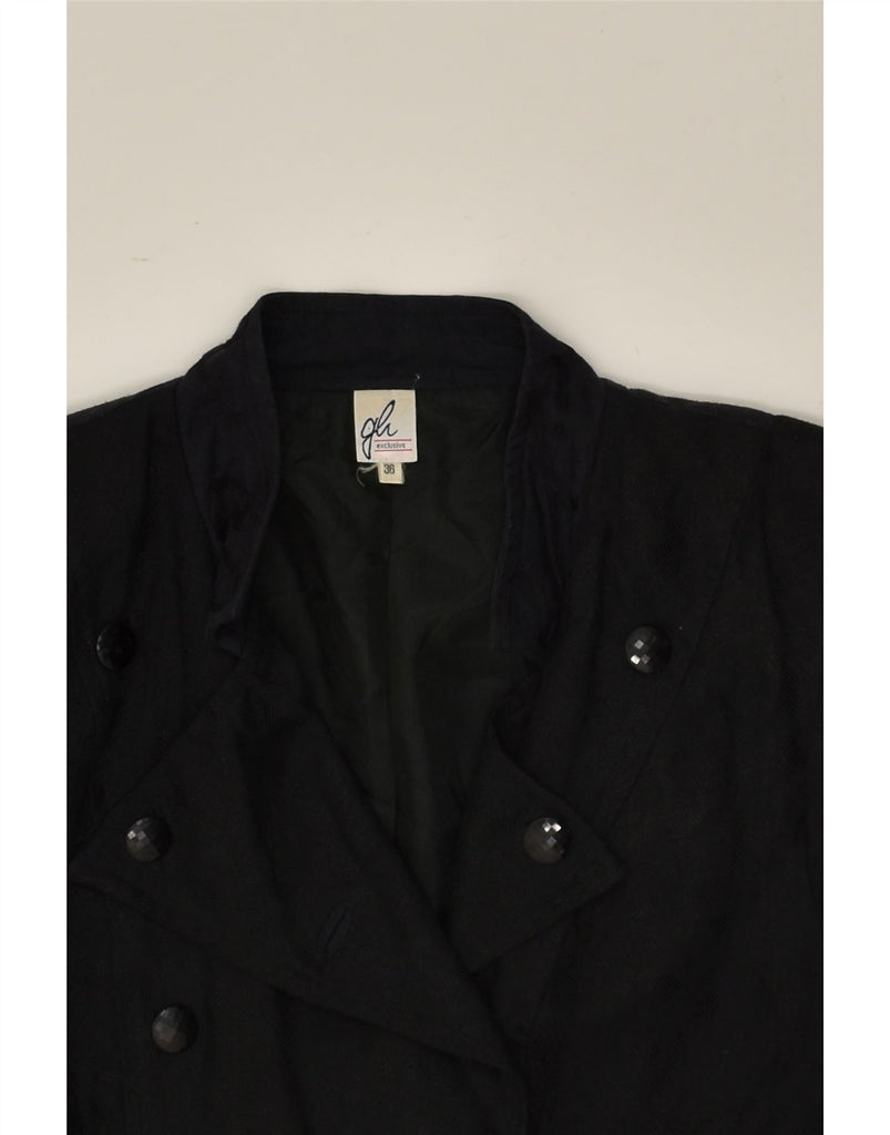 VINTAGE Womens Double Breasted Blazer Jacket EU 36 Small Black Acetate | Vintage Vintage | Thrift | Second-Hand Vintage | Used Clothing | Messina Hembry 