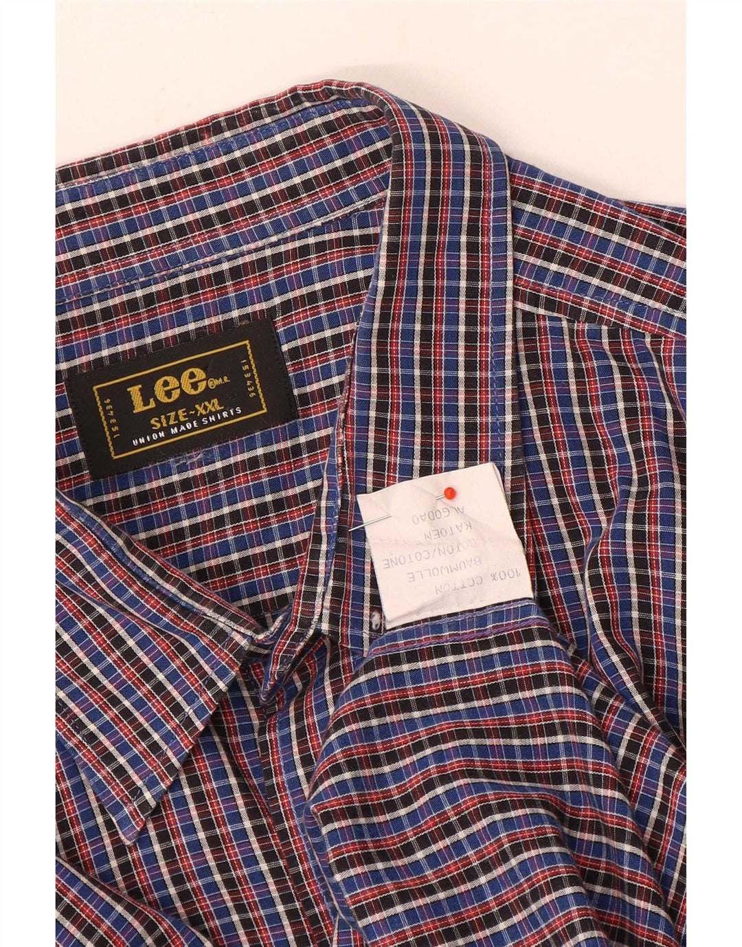 Lee Mens Shirt 2XL Multicoloured Gingham Cotton