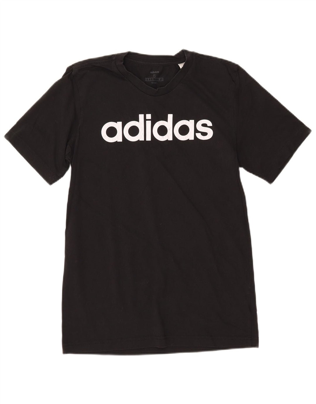 ADIDAS Mens Graphic T-Shirt Top Small Black Cotton