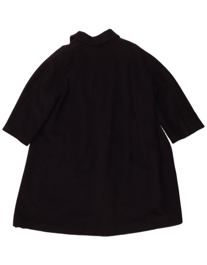 LUISA SPAGNOLI Womens Oversized Overcoat UK 16 Large Navy Blue Virgin Wool