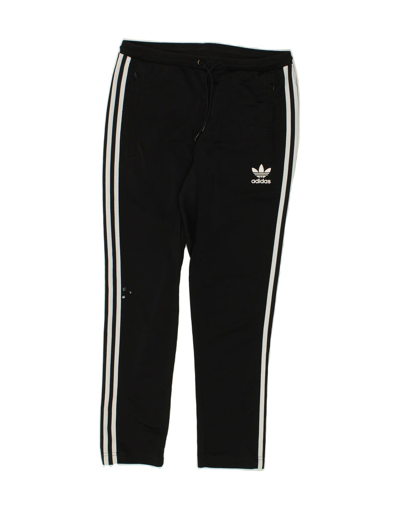 ADIDAS Mens Tracksuit Trousers Small Black Polyester | Vintage Adidas | Thrift | Second-Hand Adidas | Used Clothing | Messina Hembry 