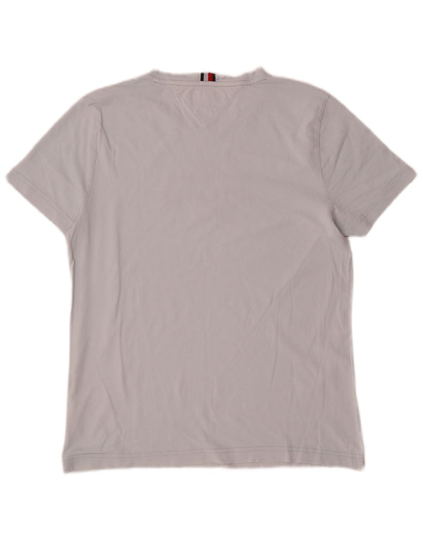 Tommy Hilfiger Mens Graphic T-Shirt Top Medium Grey Cotton