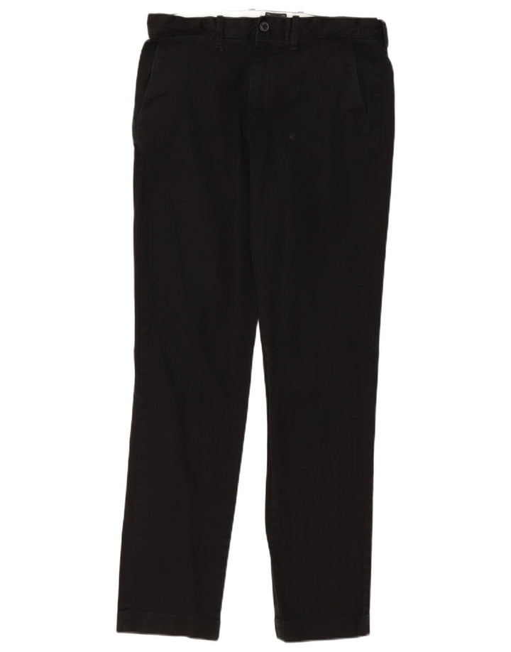 J. Crew Mens Slim Chino Trousers W31 L32 Black Cotton Classic