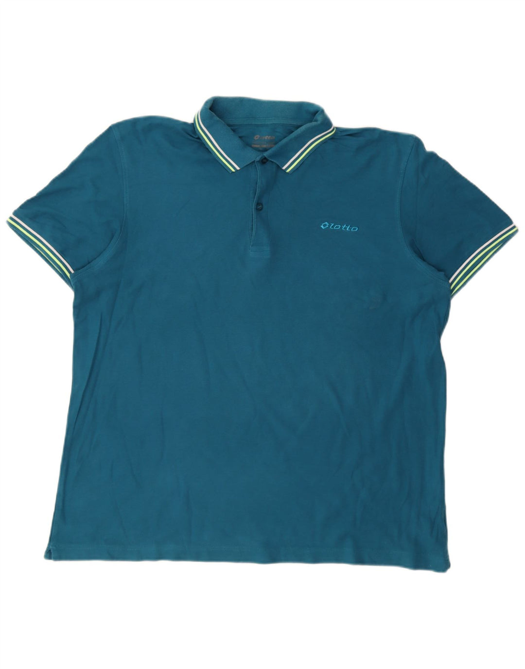 Lotto Mens Polo Shirt XL Blue Cotton