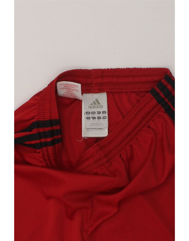 ADIDAS Boys Climalite Graphic Sport Shorts 9-10 Years 2XS Red Polyester | Vintage Adidas | Thrift | Second-Hand Adidas | Used Clothing | Messina Hembry 