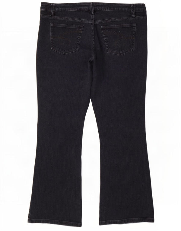 Marks & Spencer Womens Autograph Bootcut Jeans UK 22 3XL W42 L31 Black