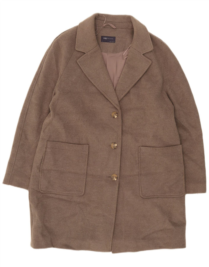 Marks & Spencer Womens Overcoat UK 18 XL Grey Polyester
