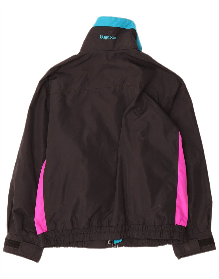 Columbia Womens Oversized Windbreaker Jacket UK 14 Medium Black Colourblock