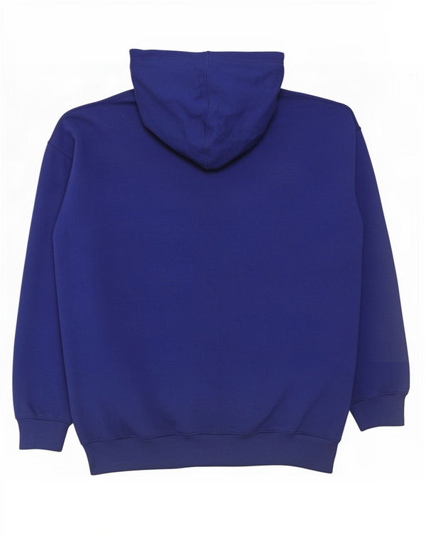 Champion Mens Zip Hoodie Sweater 3XL Blue Cotton