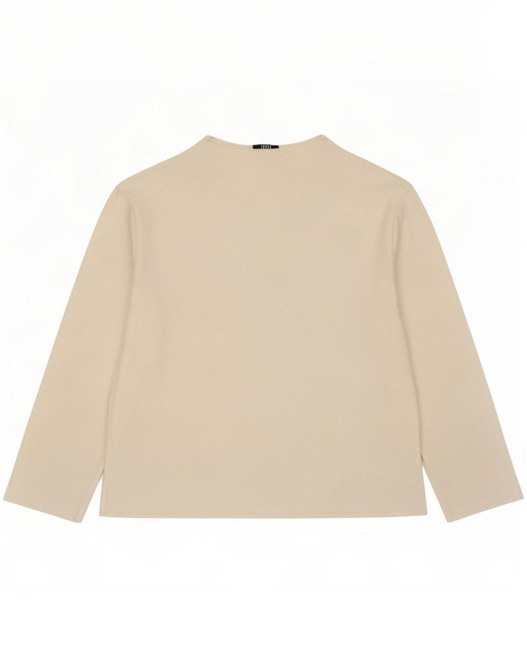 Zara Womens Top Long Sleeve UK 12 Medium Off White Cotton