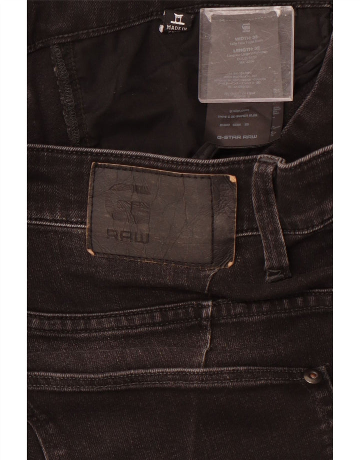 G-STAR Womens Slim Jeans W33 L28 Black Cotton