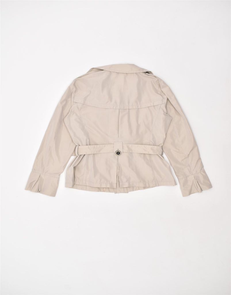 MARELLA Womens Pea Coat UK 16 Large Beige Polyester | Vintage | Thrift | Second-Hand | Used Clothing | Messina Hembry 