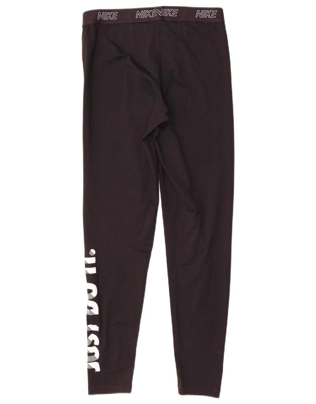 Nike Womens Graphic Leggings UK 14 Large Black Polyester