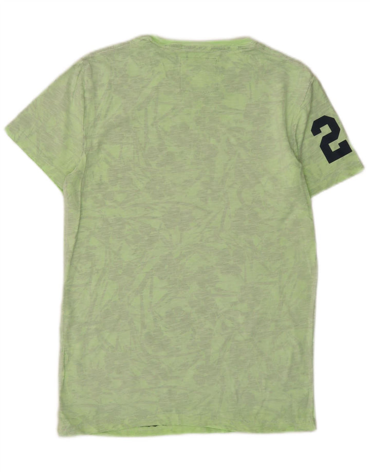 SUPERDRY Mens Graphic T-Shirt Top XS Green Cotton