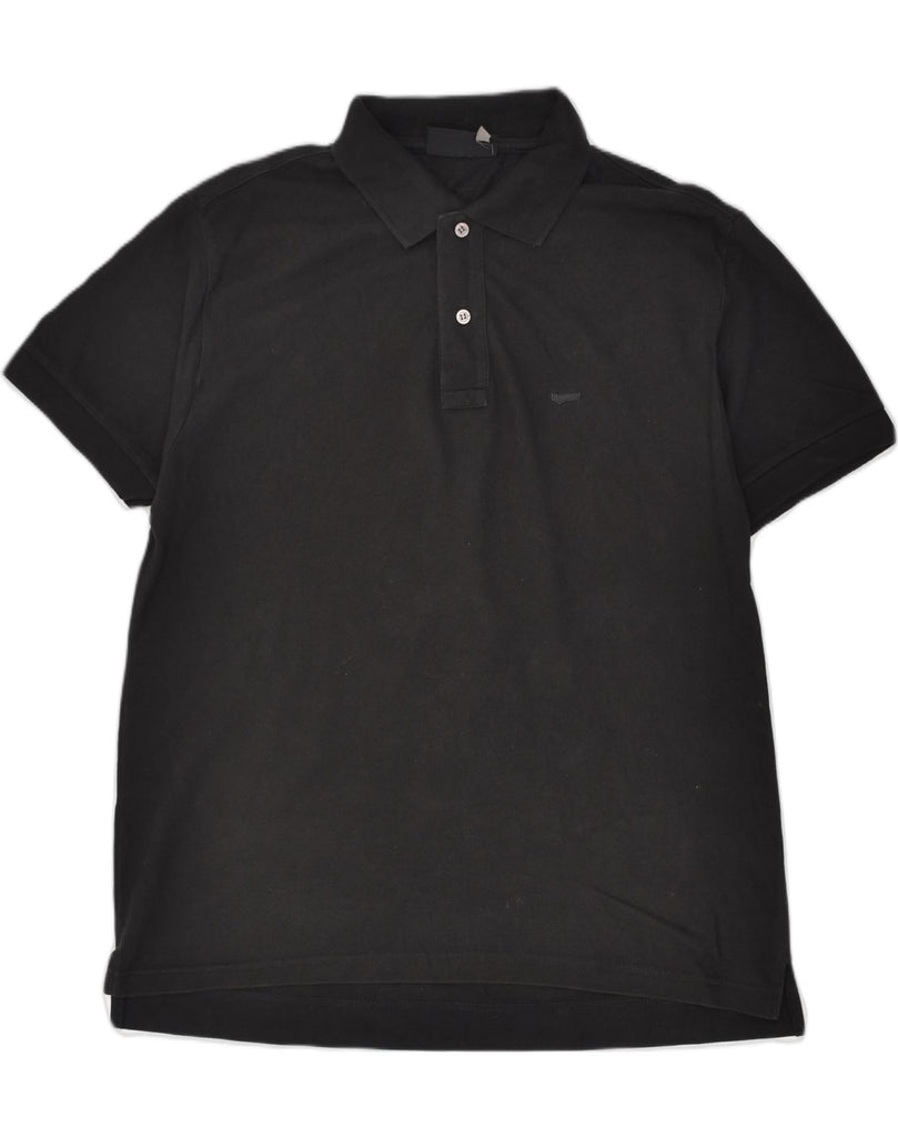 GAS Mens Polo Shirt Medium Black Cotton | Vintage Gas | Thrift | Second-Hand Gas | Used Clothing | Messina Hembry 