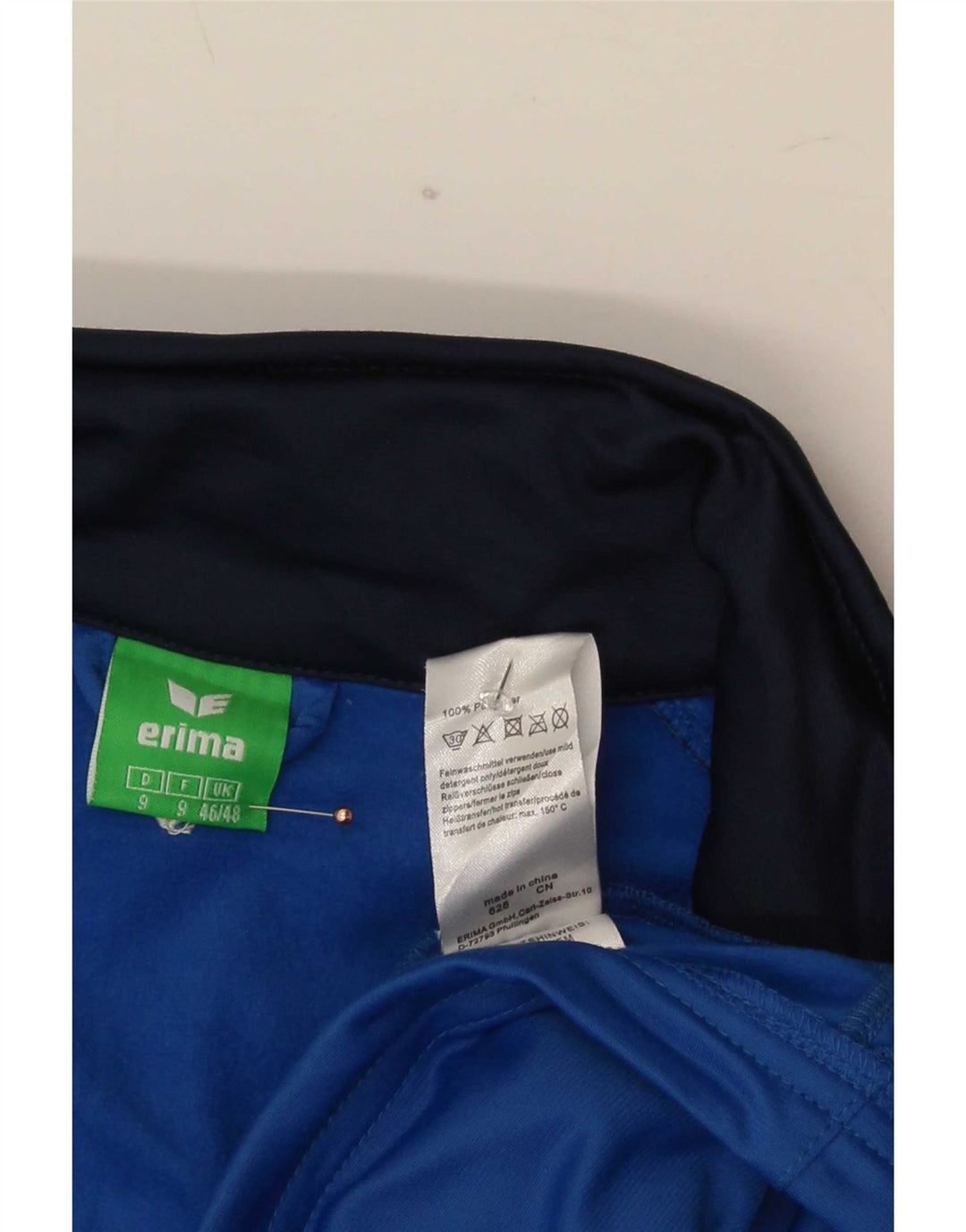 Erima Mens Tracksuit Top Jacket UK 46/48 2XL Blue Colourblock
