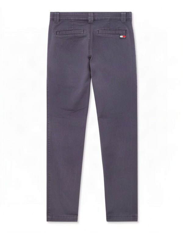 Tommy Hilfiger Mens Slim Chino Trousers W32 L32 Navy Blue Cotton