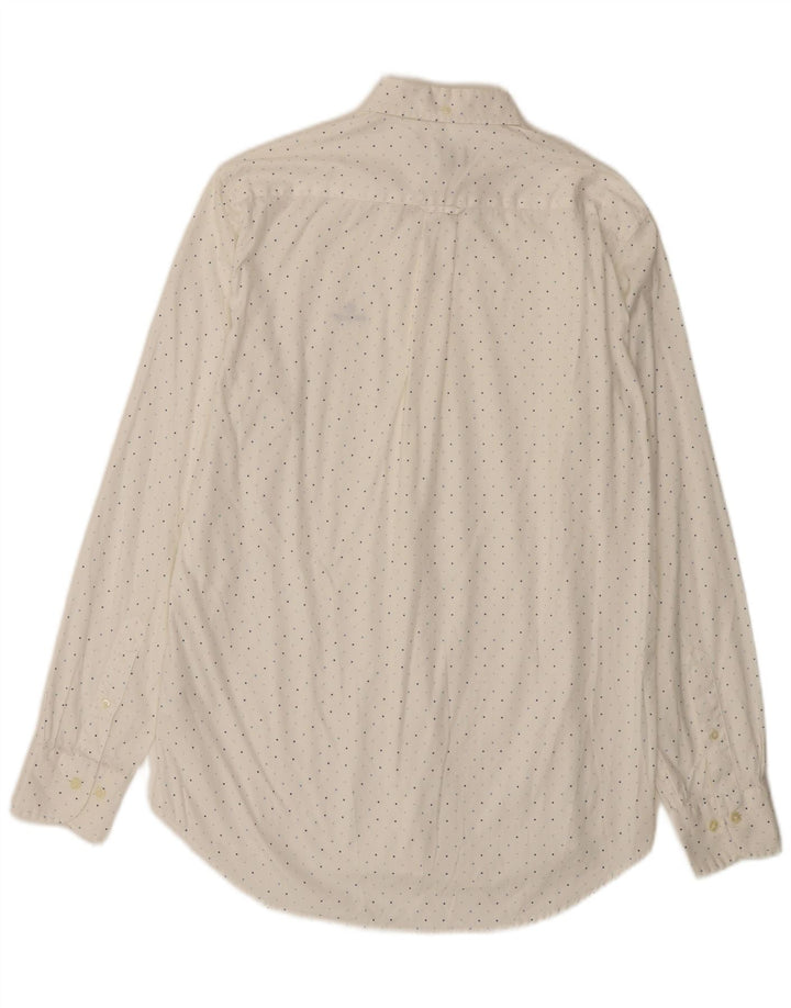 Gant Mens Regular Fit Shirt Size 15 Medium White Polka Dot Cotton