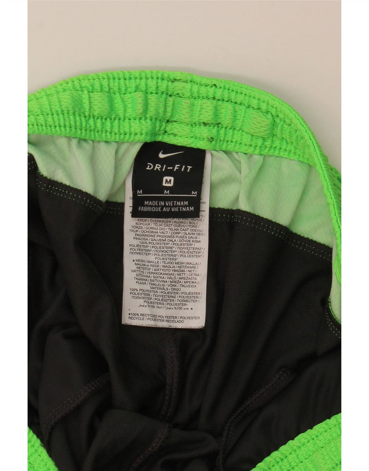 Nike Womens Dri Fit Tracksuit Trousers UK 12 Medium Grey Colourblock