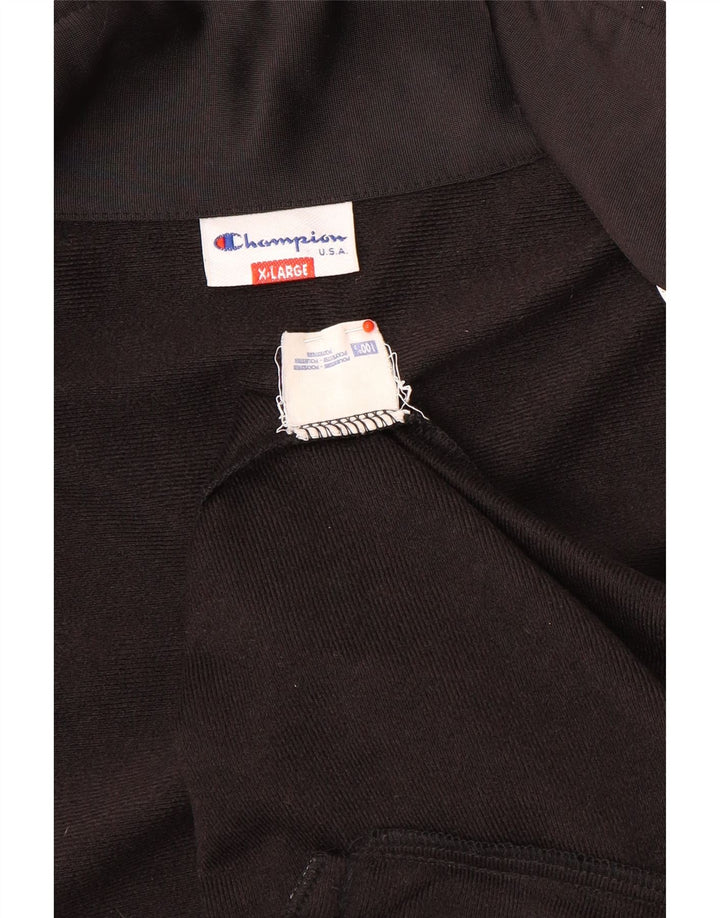 Champion Mens Graphic Tracksuit Top Jacket XL Black Colourblock