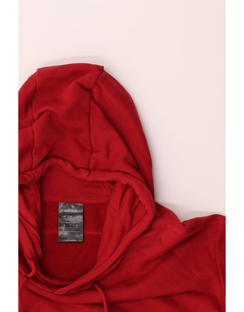 ADIDAS Mens Graphic Hoodie Jumper XL Red Cotton Vintage Adidas and Second-Hand Adidas from Messina Hembry 