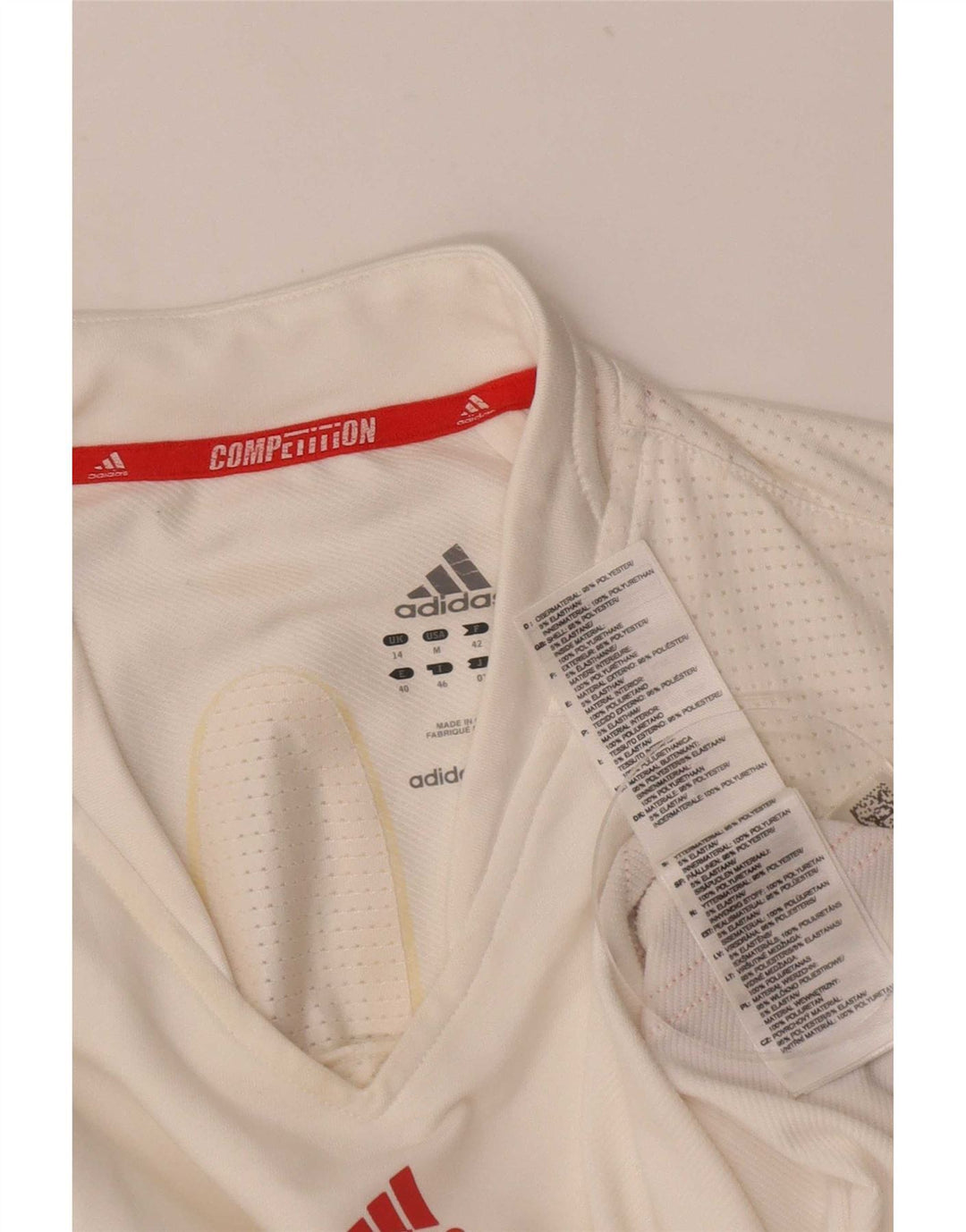Adidas Womens Vest Top UK 14 Medium White Colourblock Polyester