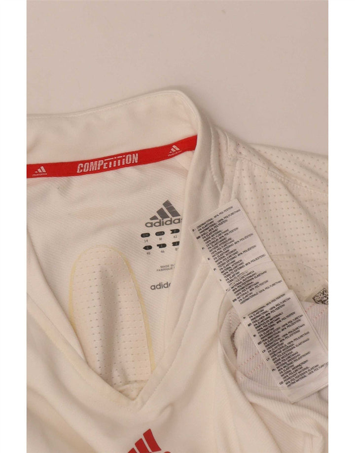 Adidas Womens Vest Top UK 14 Medium White Colourblock Polyester