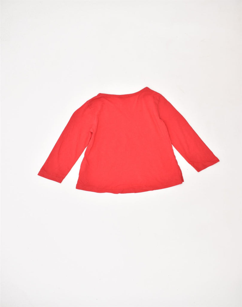 BENETTON Baby Girls Graphic Top Long Sleeve 12-18 Months Red Cotton | Vintage | Thrift | Second-Hand | Used Clothing | Messina Hembry 