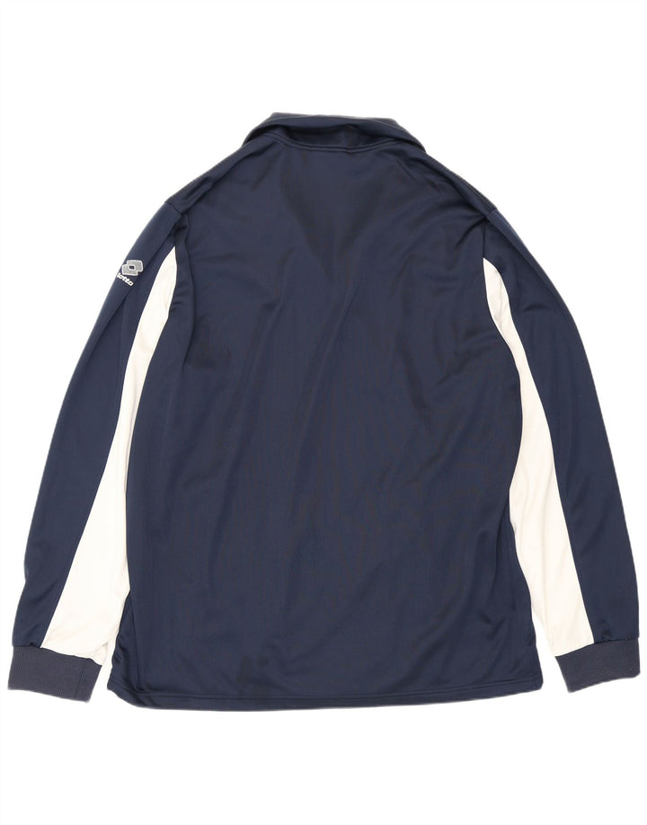 Lotto Mens Tracksuit Top Jacket 3XL Navy Blue Colourblock Polyester