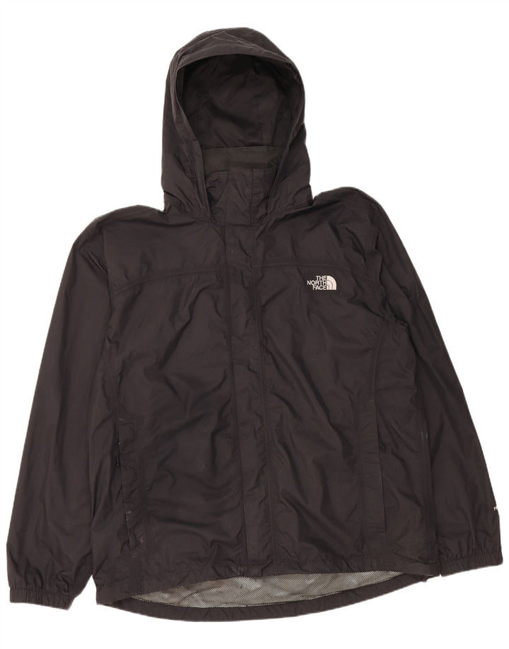 The North Face Mens Hooded Rain Jacket UK 40 Large Black Nylon