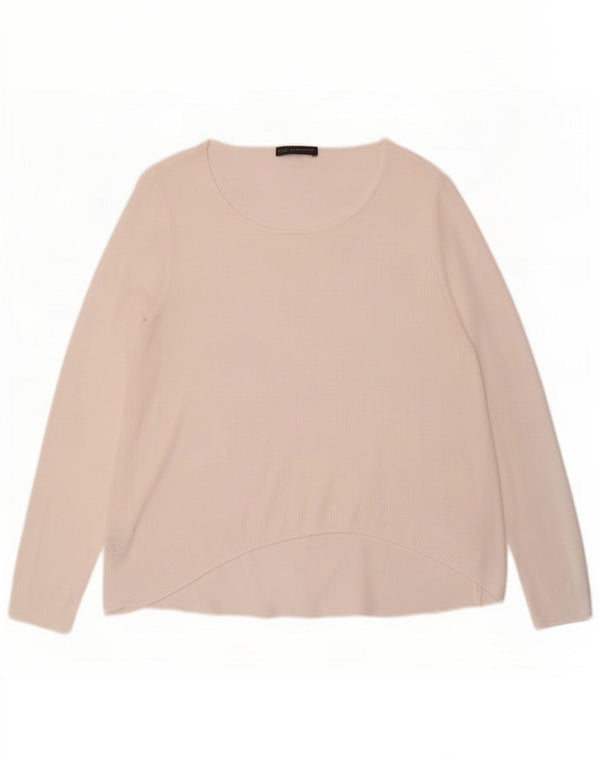 Marks & Spencer Womens Long Sleeve Blouse Top UK 16 Large White Viscose