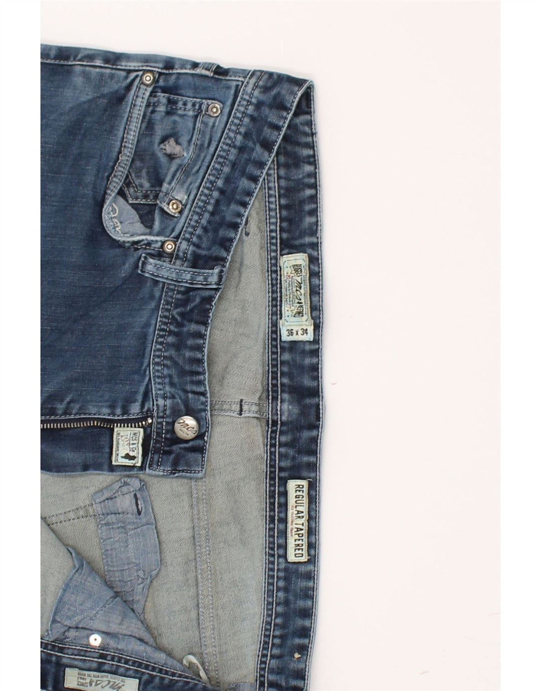 MARLBORO CLASSICS Womens Regular Tapered Jeans  W36 L34 Blue Cotton Vintage Marlboro Classics and Second-Hand Marlboro Classics from Messina Hembry 