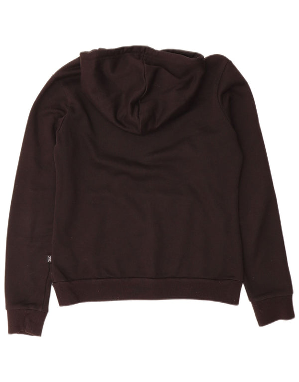 PUMA Womens Graphic Hoodie Jumper UK 10 Small Black Polyester