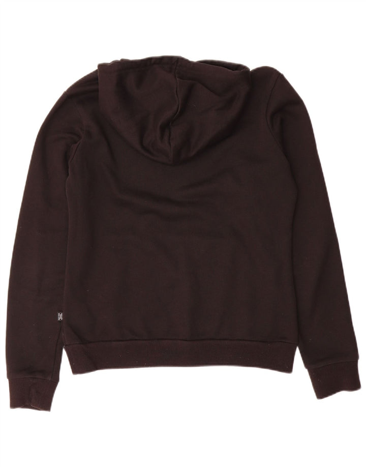 PUMA Womens Graphic Hoodie Jumper UK 10 Small Black Polyester