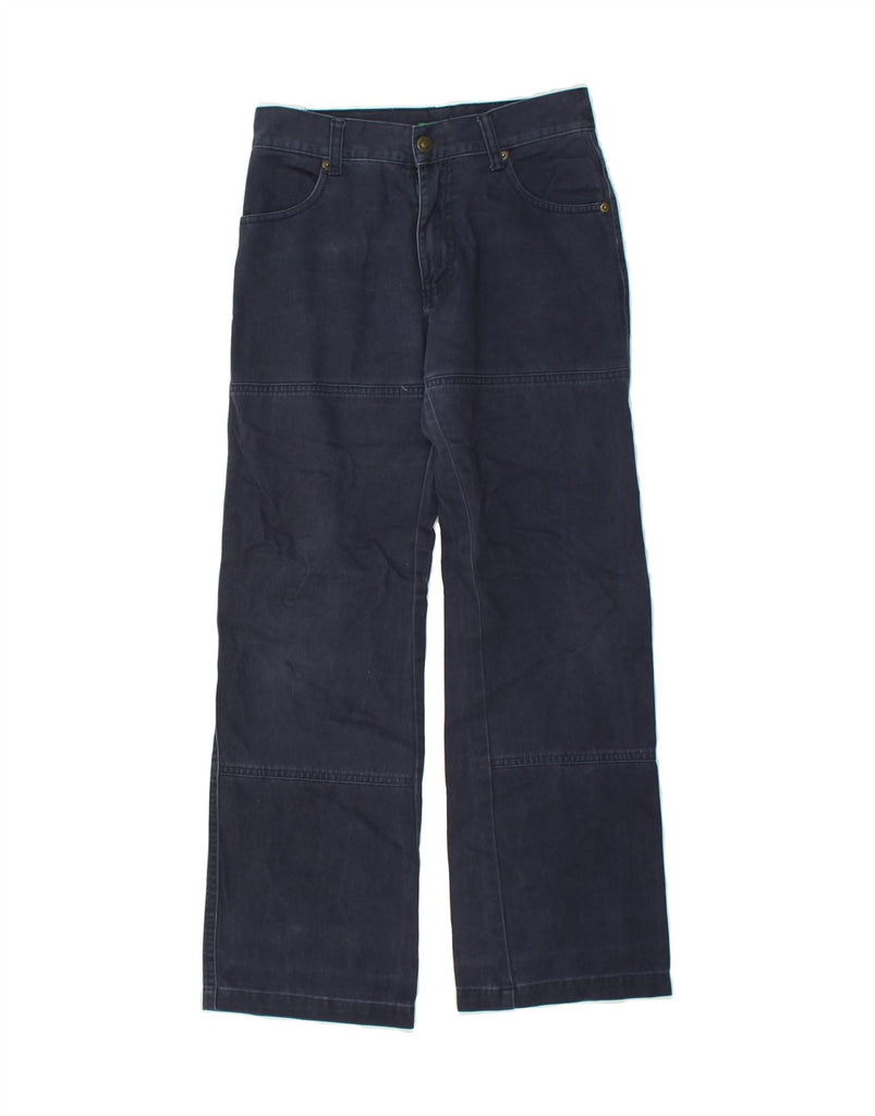 BENETTON Boys Wide Leg Casual Trousers 9-10 Years Large W24 L27 Navy Blue | Vintage Benetton | Thrift | Second-Hand Benetton | Used Clothing | Messina Hembry 