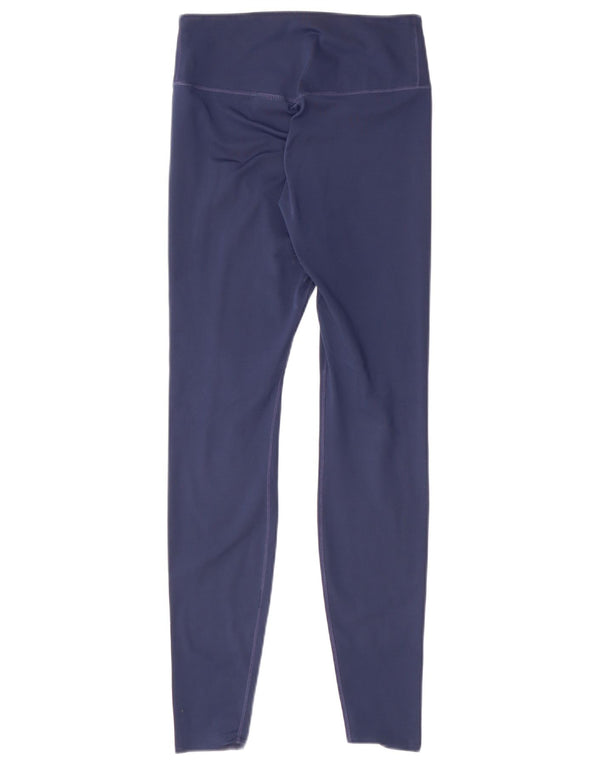 NIKE Womens Dri Fit Leggings UK 10 Small  Navy Blue Polyester