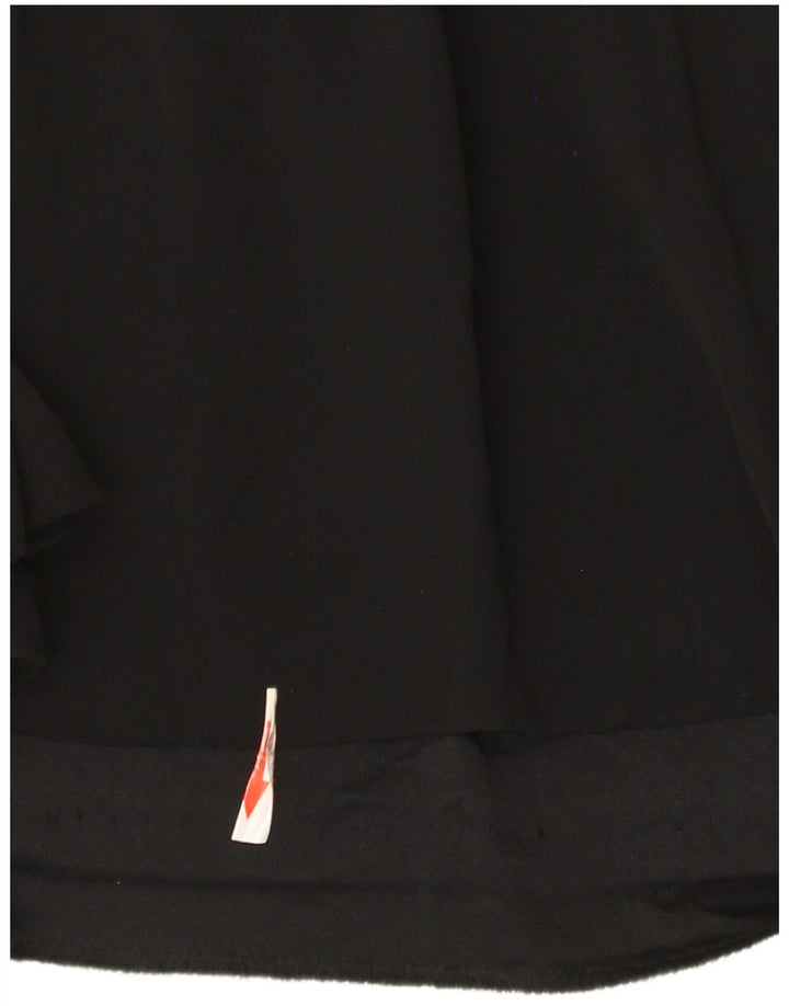 Zara Womens Top Long Sleeve UK 14 Medium Black Colourblock Viscose