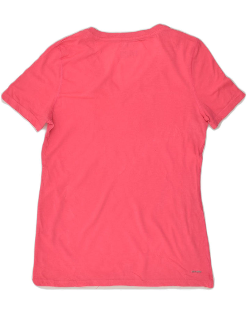 ADIDAS Womens T-Shirt Top UK 12 Medium Pink Polyester | Vintage Adidas | Thrift | Second-Hand Adidas | Used Clothing | Messina Hembry 