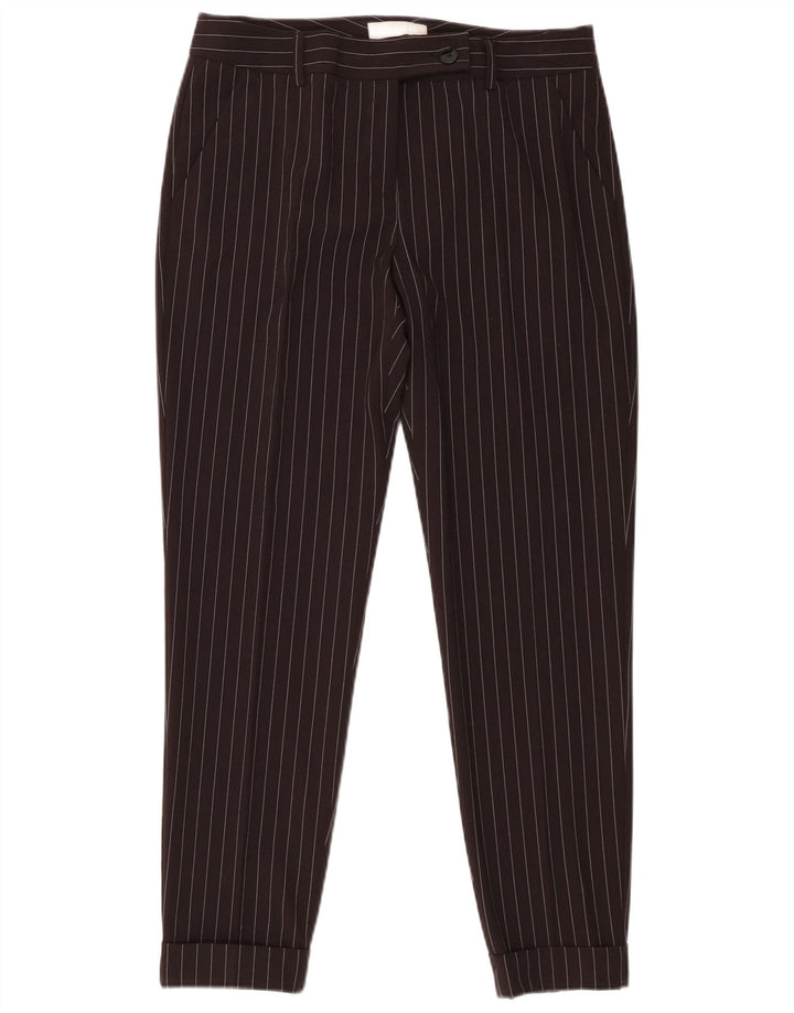 Stefanel Womens Slim Suit Trousers W32 L28 Black Striped