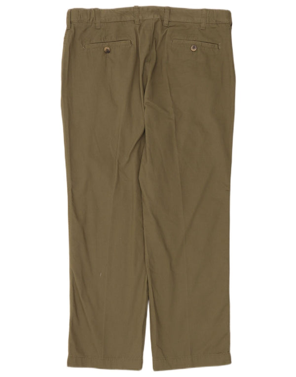 James Pringle Mens Straight Chino Trousers W38 L29 Khaki Cotton