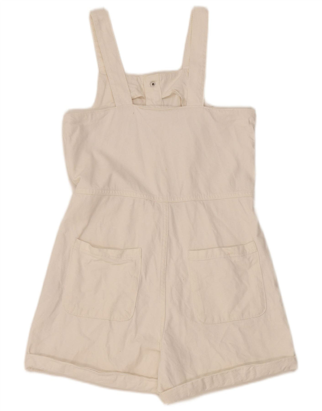 Zara Girls Denim Playsuit 13-14 Years White Cotton