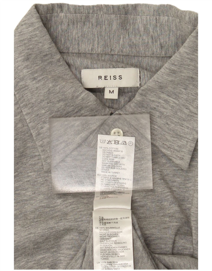 Reiss Mens Shirt Medium Grey Cotton