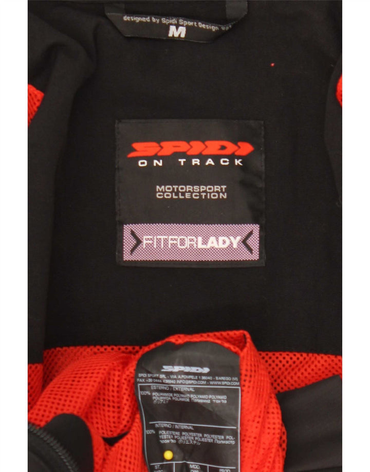 Spidi Womens Motorcycle Graphic Racer Jacket UK 14 Medium Black Polyamide
