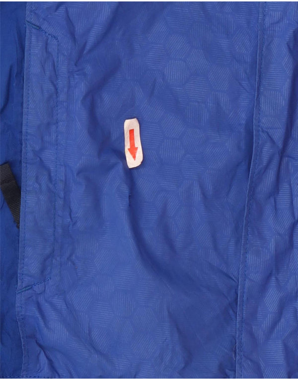 The North Face Boys Hooded Rain Jacket 14-15 Years Blue Colourblock