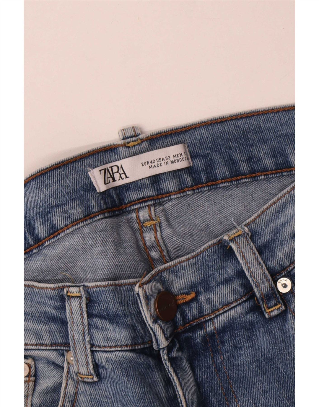 Zara Mens Cropped Jeans Large W32 L24 Blue